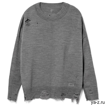Джемпер оверсайз унисекс Grunge в сумке, серый, размер L/XL
