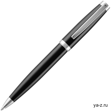 Ручка шариковая Letra Chrome, глянцевая, черная
