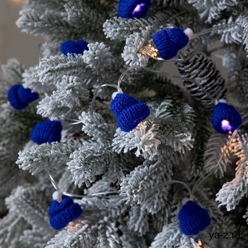 Гирлянда Cosy Poms, синяя