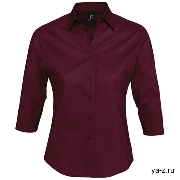 Рубашка женская с рукавом 3/4 Effect 140 бордовая, размер L