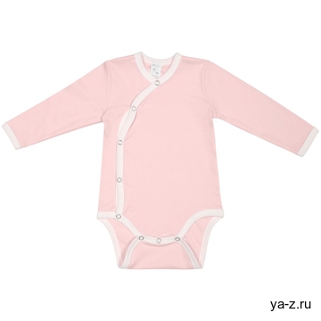 Боди детское Baby Prime, розовое с молочно-белым, размер 68 см