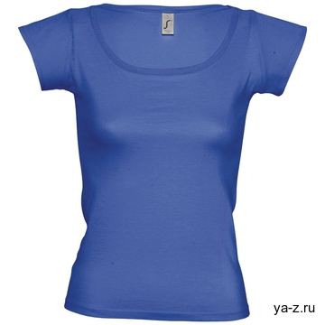 Футболка женская с глубоким вырезом Melrose 150 ярко-синяя (royal), размер S