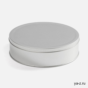 Коробка Pragmax L, круглая, серебристая