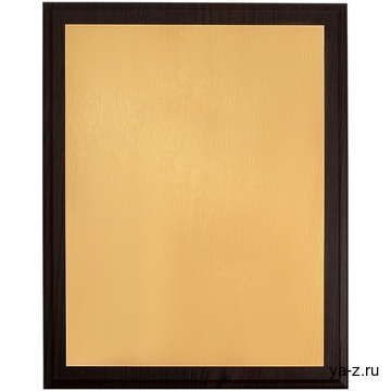 Плакетка Plaque XL, венге с золотистой пластиной