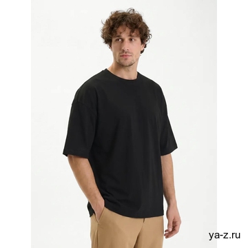 Футболка Oversize Premium 210, черная, размер S