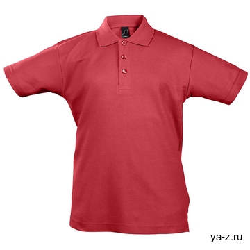 Рубашка поло детская Summer II Kids, красная, на рост 130-140 см
