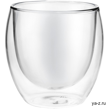 Стакан с двойными стенками Glass Bubble, бесцветный