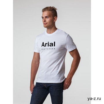 Футболка Arial обитания, белая, размер S