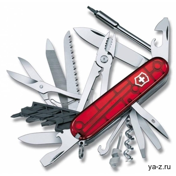 Офицерский нож CyberTool L, полупрозрачный красный