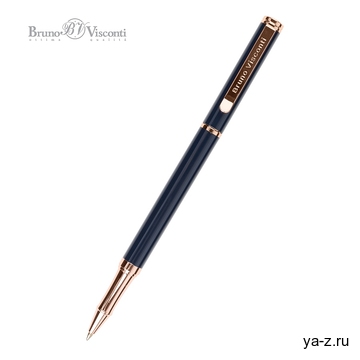 РУЧКА "VENEZIA CLASSICO" ШАРИКОВАЯ, СИНИЙ МЕТАЛЛИЧЕСКИЙ КОРПУС 1,0 ММ, СИНЯЯ синий/розовое золото