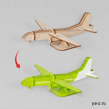 Деревянный 3d пазл «Самолет»