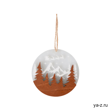 Деревянная подвеска на елку «Christmas»