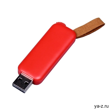 USB 2.0- флешка промо на 32 Гб прямоугольной формы, выдвижной механизм