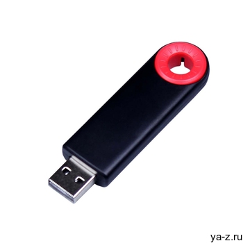 USB 3.0- флешка промо на 64 Гб прямоугольной формы, выдвижной механизм