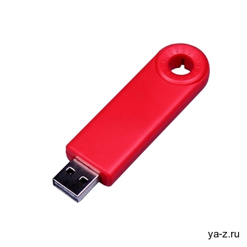 USB 3.0- флешка промо на 64 Гб прямоугольной формы, выдвижной механизм