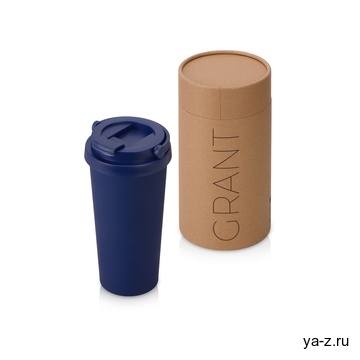 Вакуумная термокружка «Grant», soft-touch, тубус