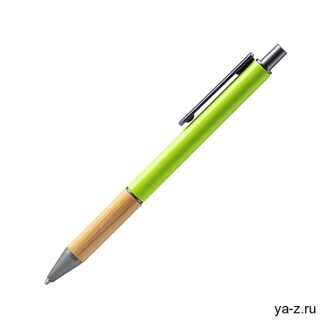 Ручка шариковая металлическая с бамбуковой вставкой PENTA