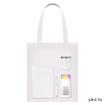 Подарочный набор Велком Пак Гэлакси (Welcome Pack Galaxy), белый (термокружка, очиститель воздуха, ежедневник, ручка, шоппер)