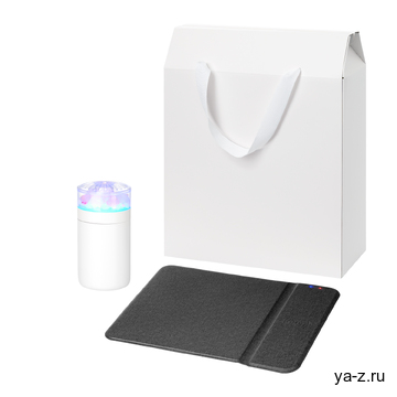 Подарочный набор Кристалл, Онор (Crystal, Honor), черный (увлажнитель воздуха, зарядное устройство)