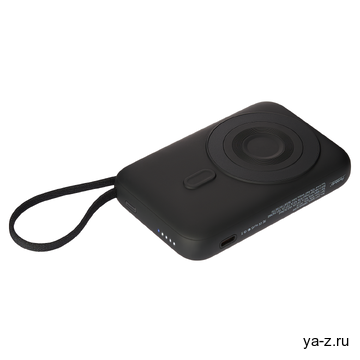 Внешний аккумулятор Комбо (Combo) 4-в-1 10000mAh с функцией беспроводной зарядки 15W, черный