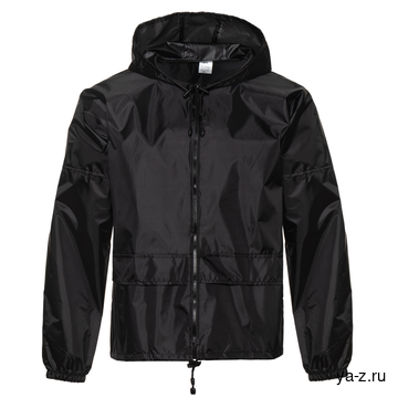 Ветровка унисекс STAN таффета 190T PU, 65, 306_Чёрный (20)  (44/XS)