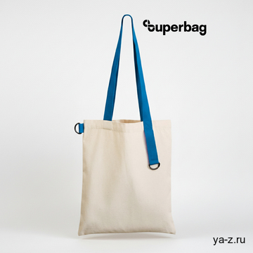 Шоппер Superbag (неокрашенный с голубым)