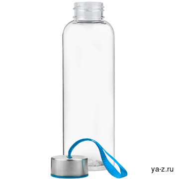 Бутылка для воды VERONA PET 550мл Прозрачная с голубым 6260.12